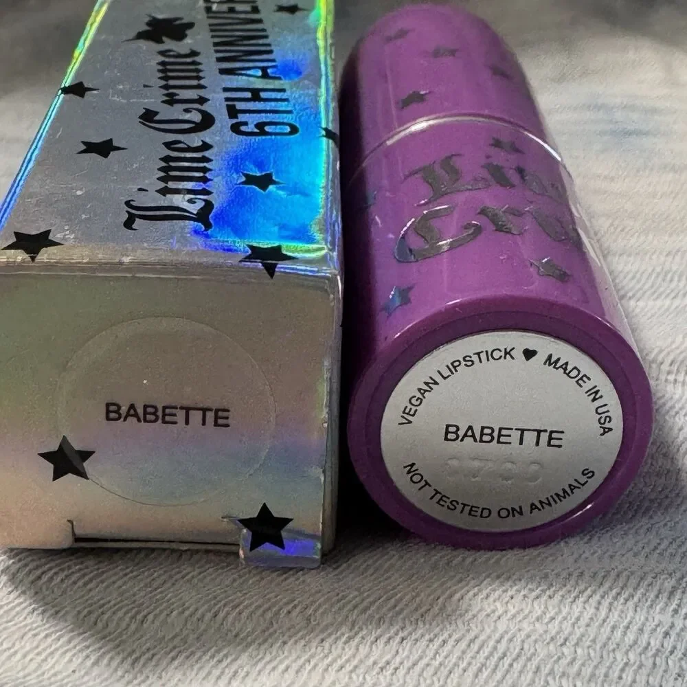 Rare NIB Lime Crime 6th Anniversary Babette Lipstick - Discontinued Collector's